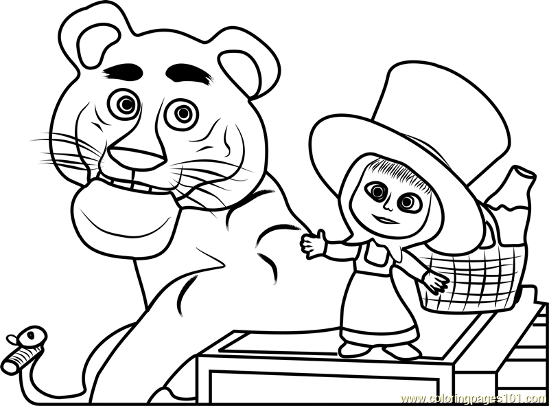 Tiger coloring page for kids