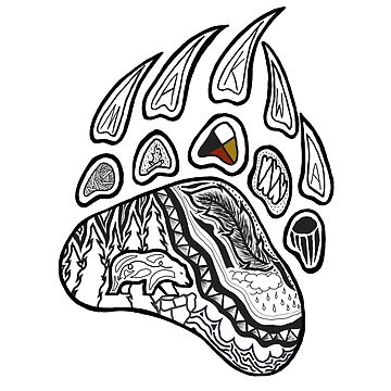 Makwa bear paw poster for sale by mackenzie kenzie janveaux