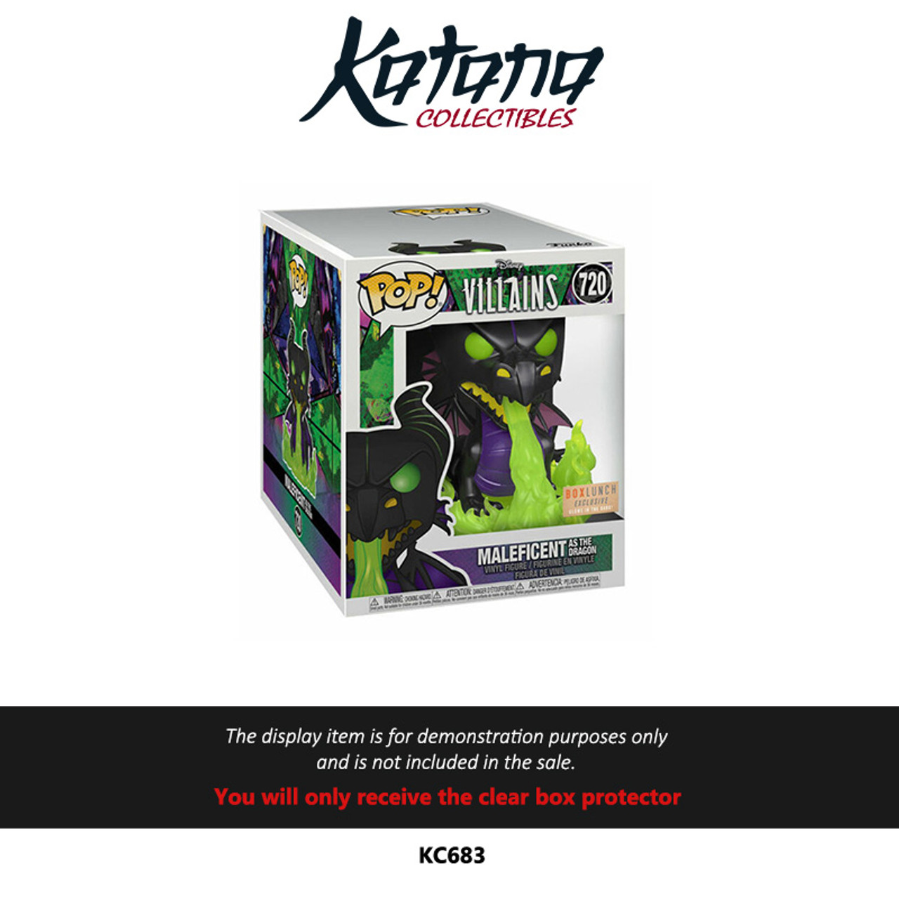 Protector for funko pop villains maleficent dragon with fire