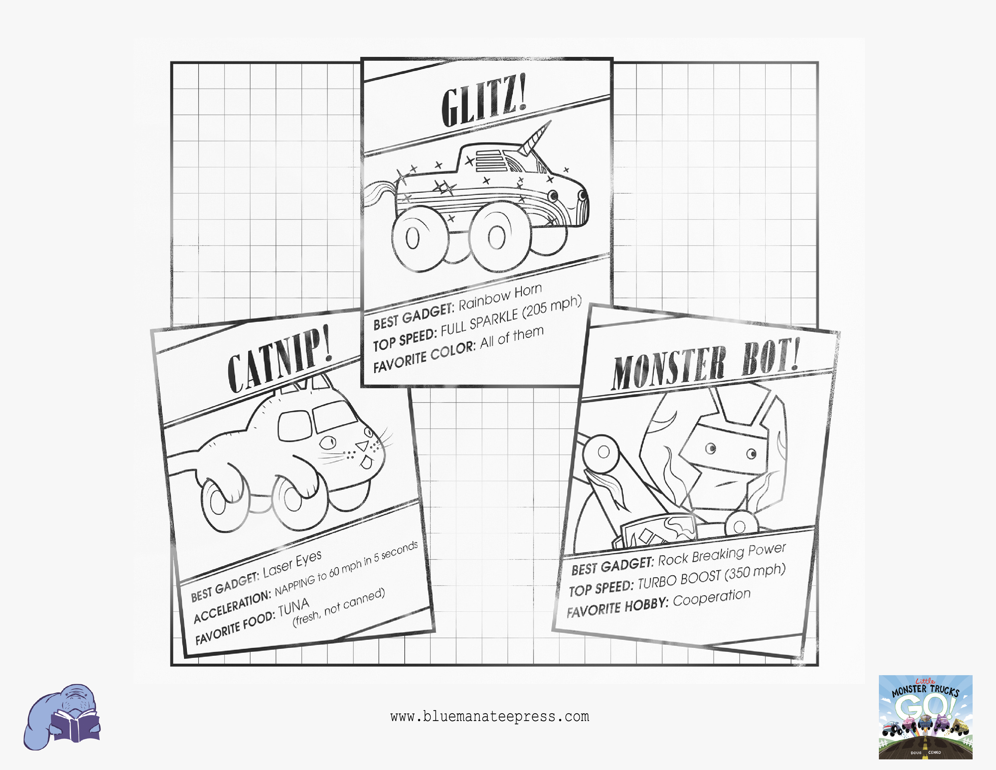 Coloring pages â blue manatee press