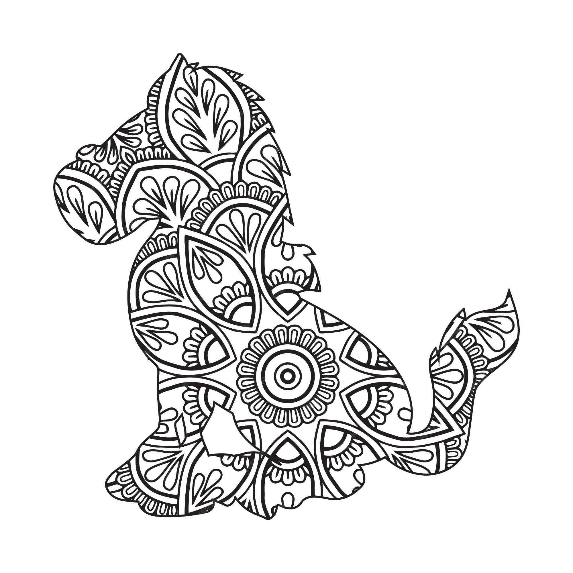 Premium vector horse mandala coloring page for kids and adult unicorn animal mandala vector line art design style