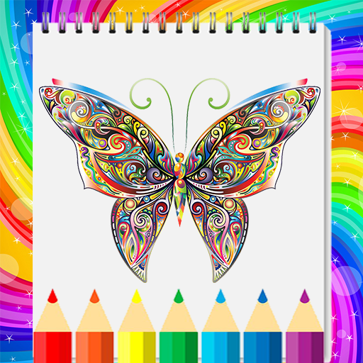Mandala butterfly coloring book â
