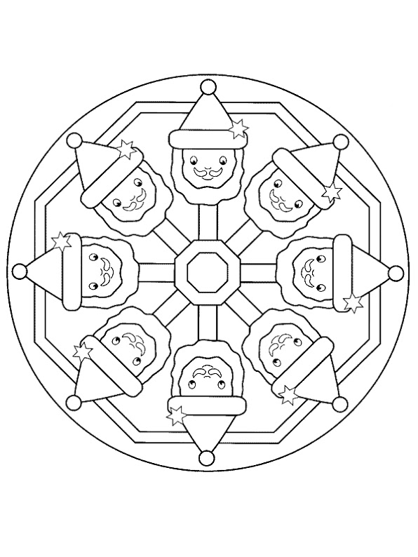 Christmas mandala coloring pages crafts and worksheets for preschooltoddler and kindergarten
