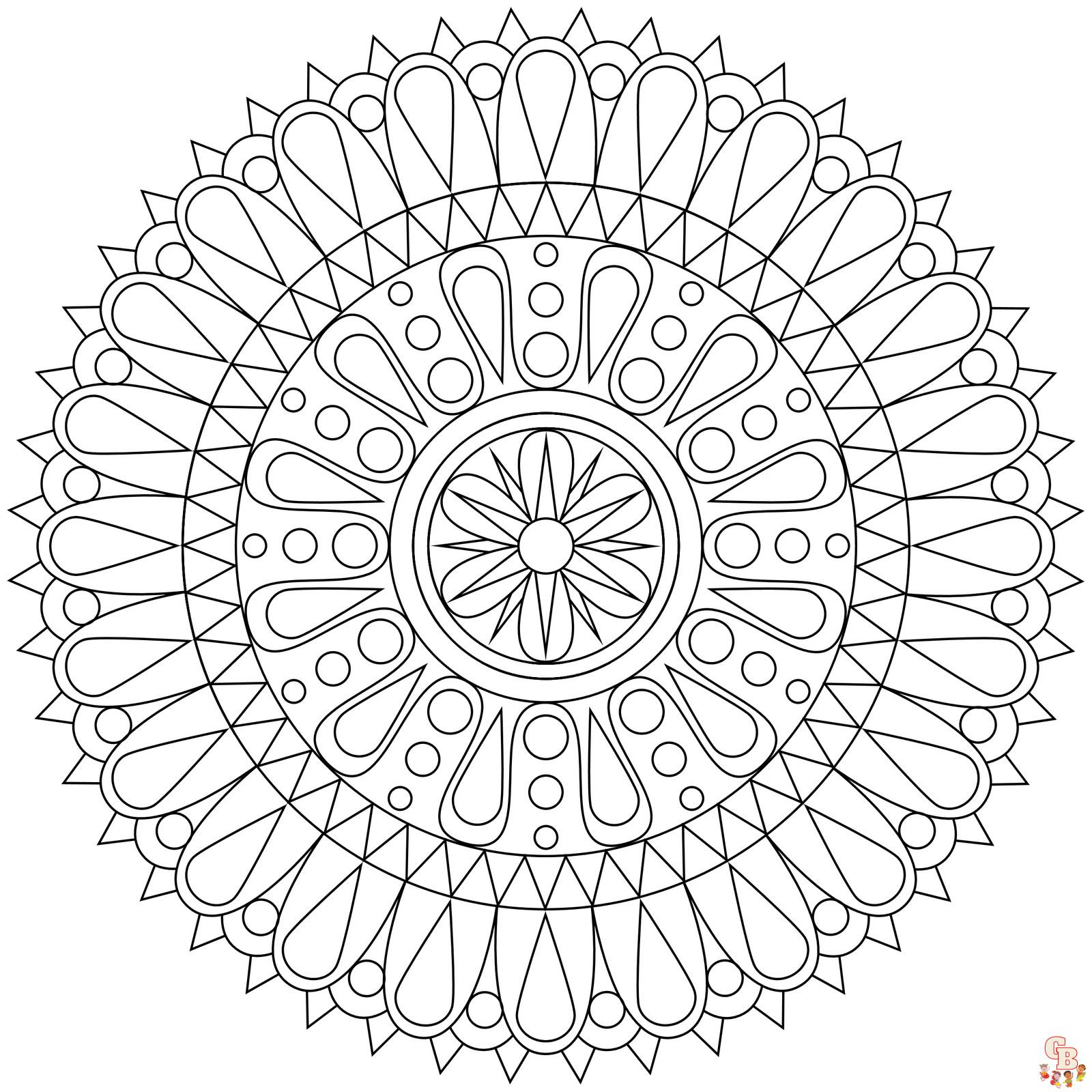 Free geometric coloring pages