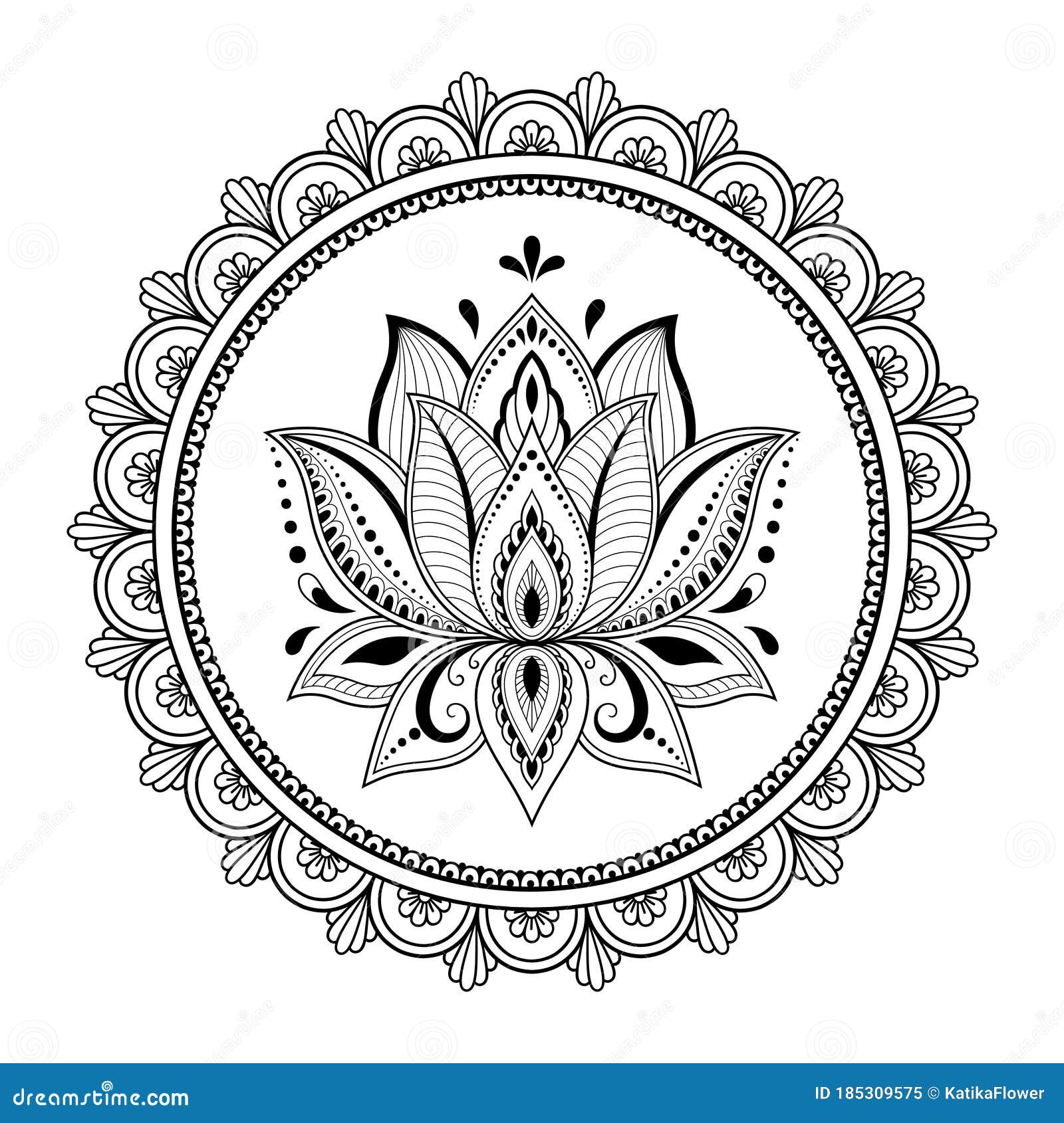 Mandala lotus stock illustrations â mandala lotus stock illustrations vectors clipart