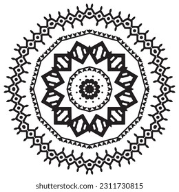 Black graphic ornated mandala mosaic design stock vector royalty free