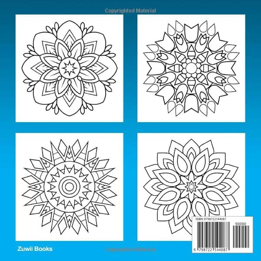 Large print loring book easy patterns for adults simple mandala loring book for seniors and beginners books zuwii books