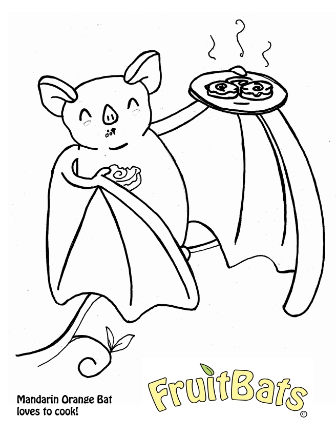 Mandarin orange coloring page fruitbats pany