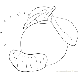 Mandarin orange connect the dots worksheets printable for kids
