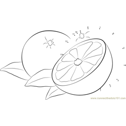 Mandarin orange connect the dots worksheets printable for kids