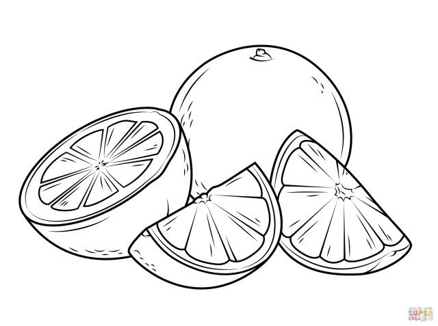 Pretty photo of orange coloring page