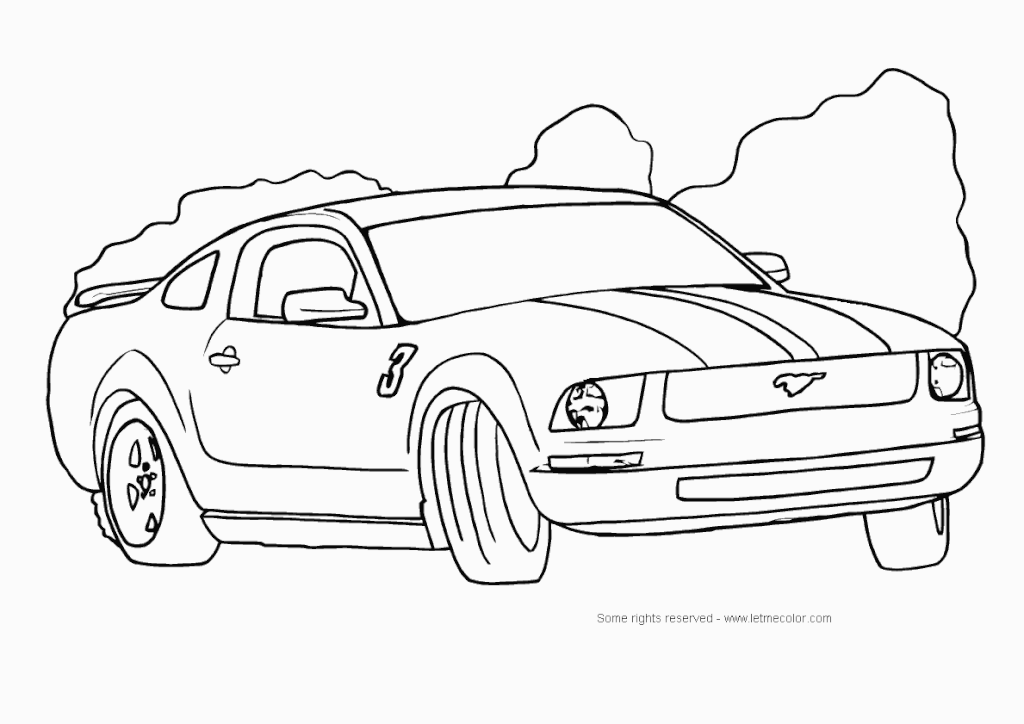 Fileford mustang coloring page gif