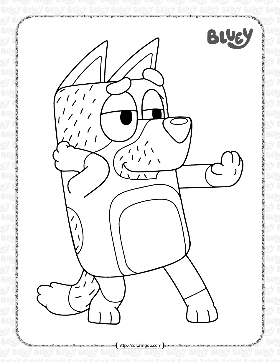 Bluey dad coloring pages