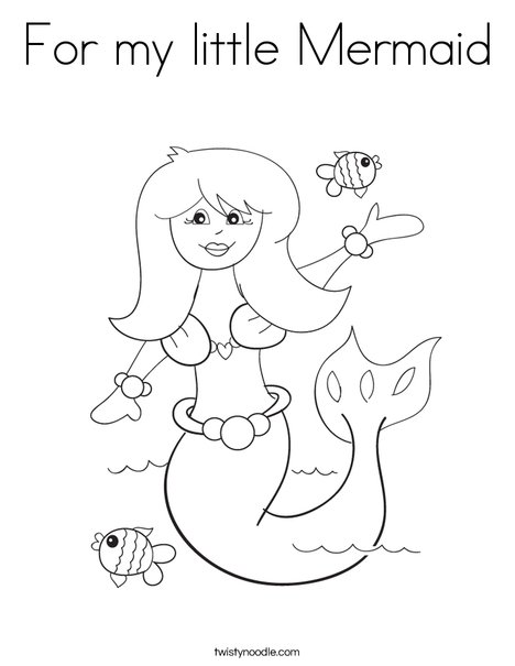 For my little mermaid coloring page