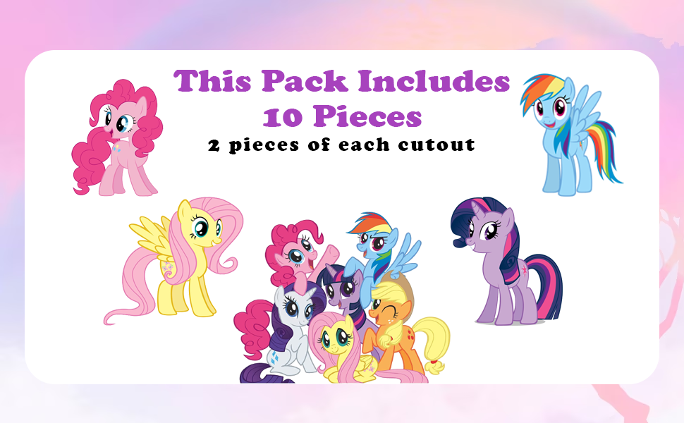 Pretty ur party my little pony theme paper cutouts for birthday parties party supplies dãcor birthday party decoration cut