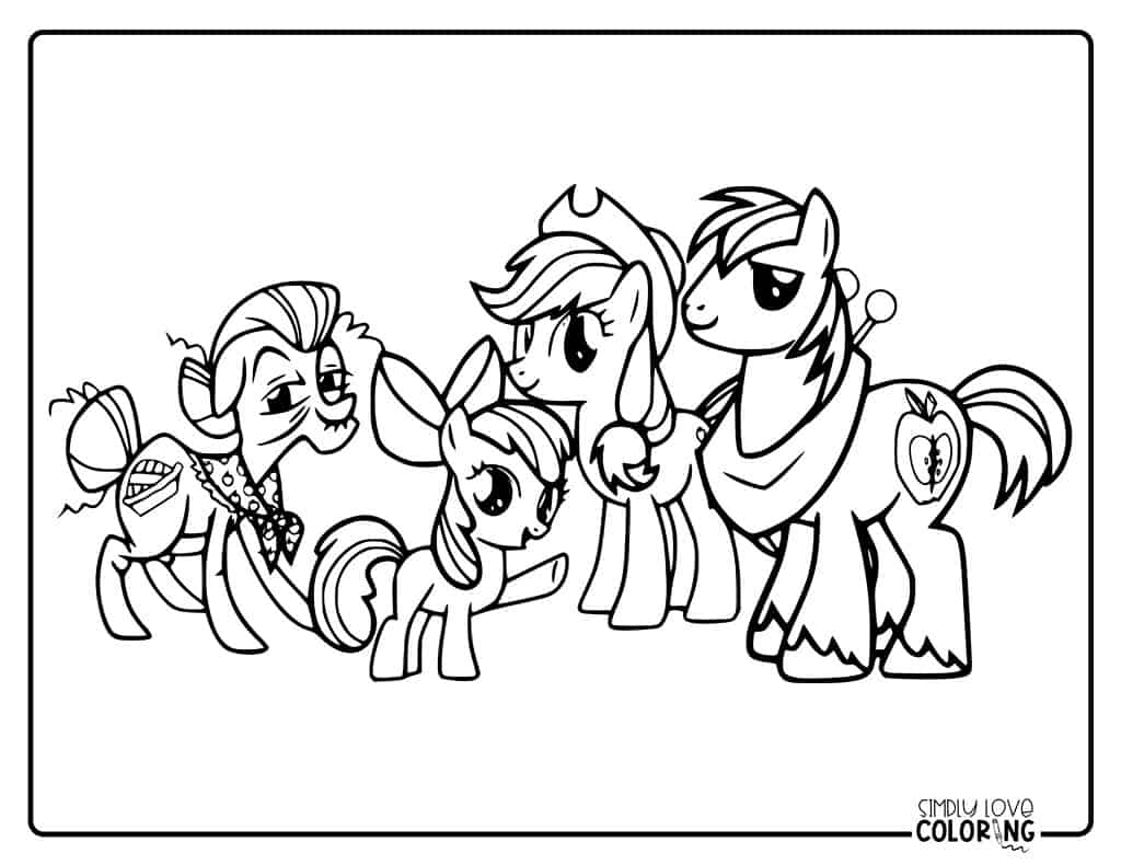 My little pony coloring pages free pdf printables