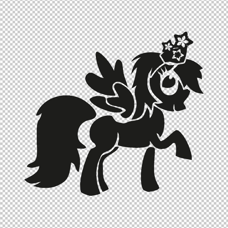 Little pony baby horse wings and flowers pegasus magic svg png eps file for cricut silhouette cut files vector digital file