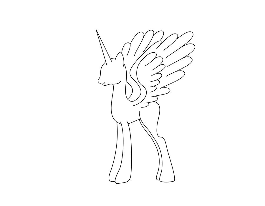 Alicorn mare stencil free by sassymewthree on