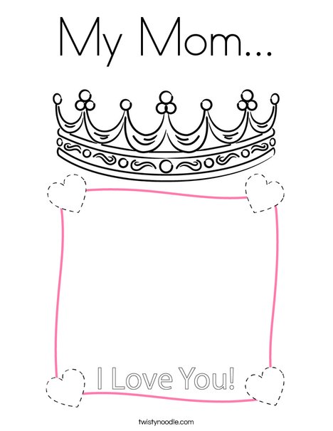 My mom coloring page