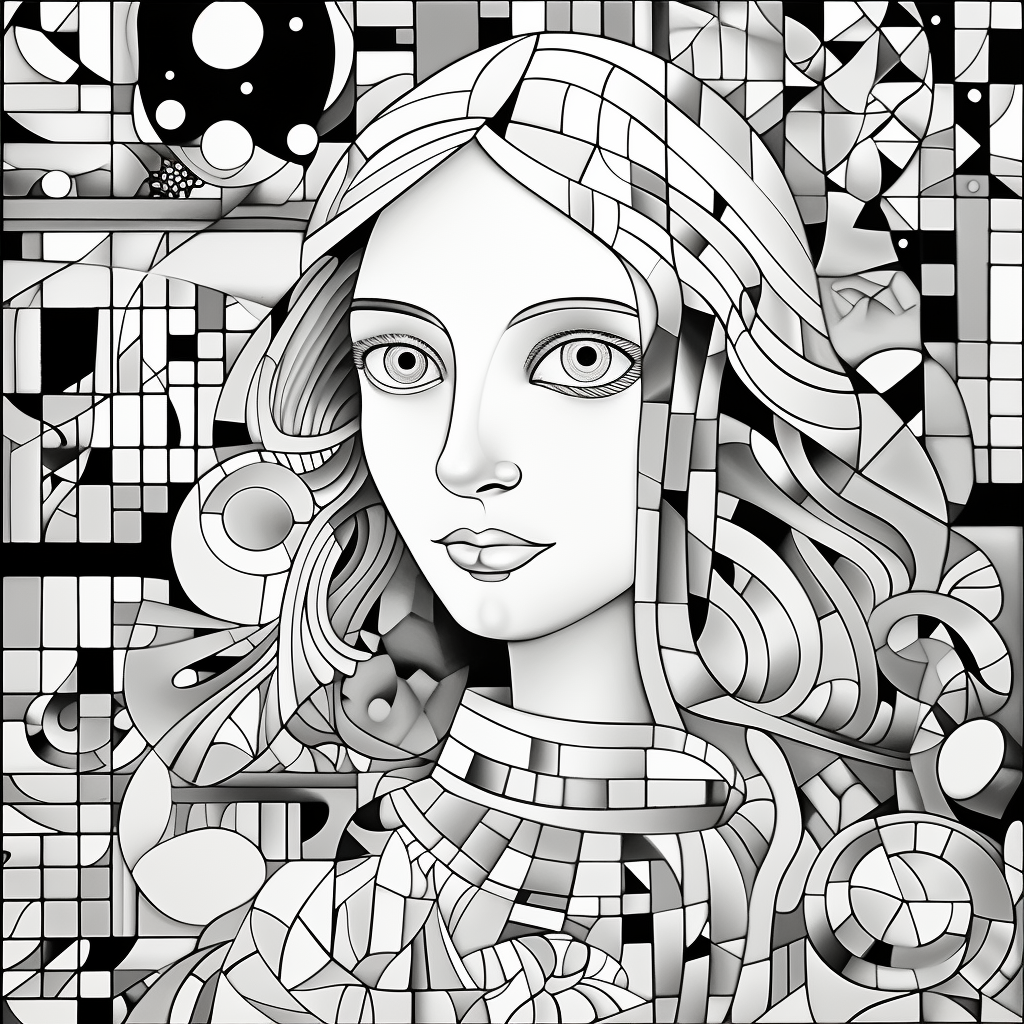 Mystery mosaics coloring pages
