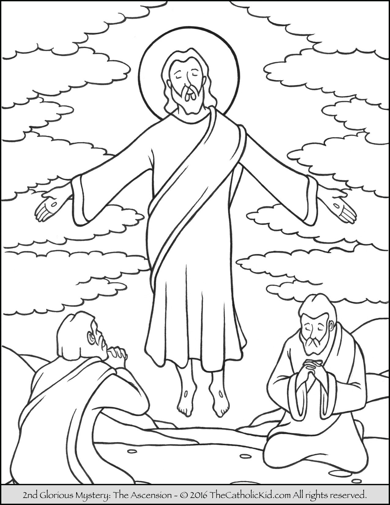 Glorious mysteries rosary coloring pages
