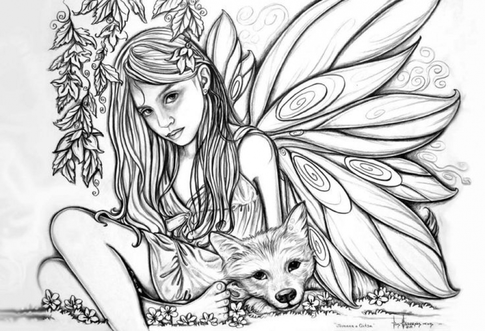 Free printable fairy coloring pages