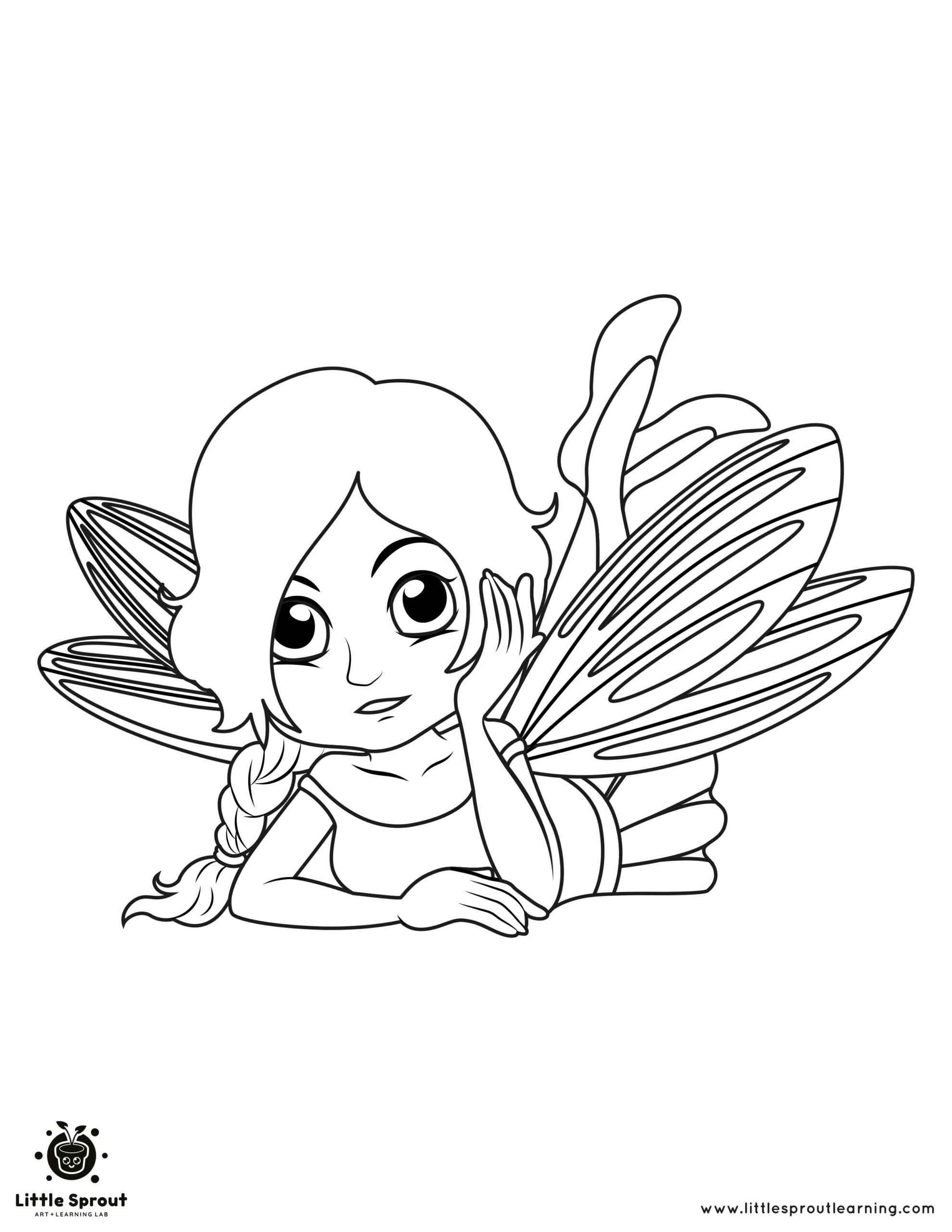 Fairy coloring pages