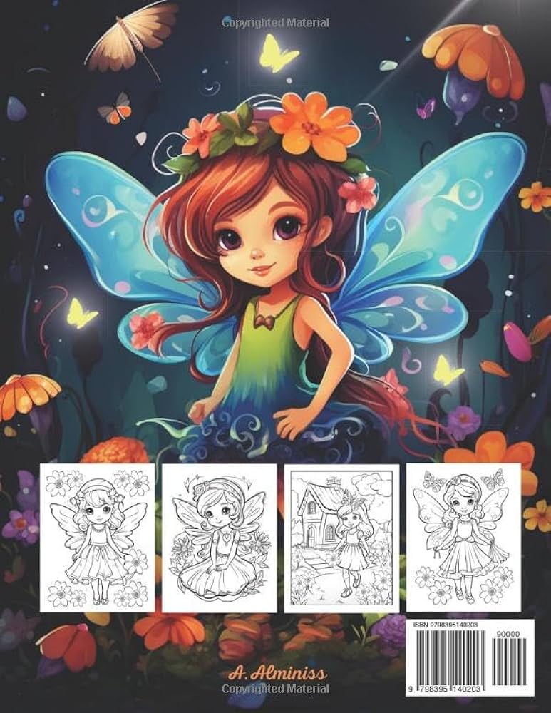 Fairy coloring book for kids beautiful fairy illustrations for kids age