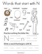 Letter n