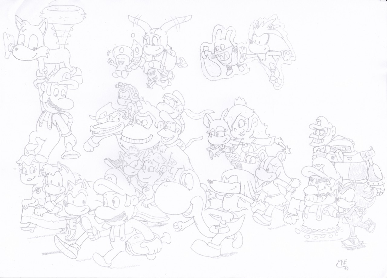 The world of mario and sonic by themn
