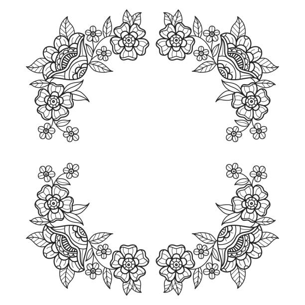 Drawing of decorative name tag stock illustrations royalty