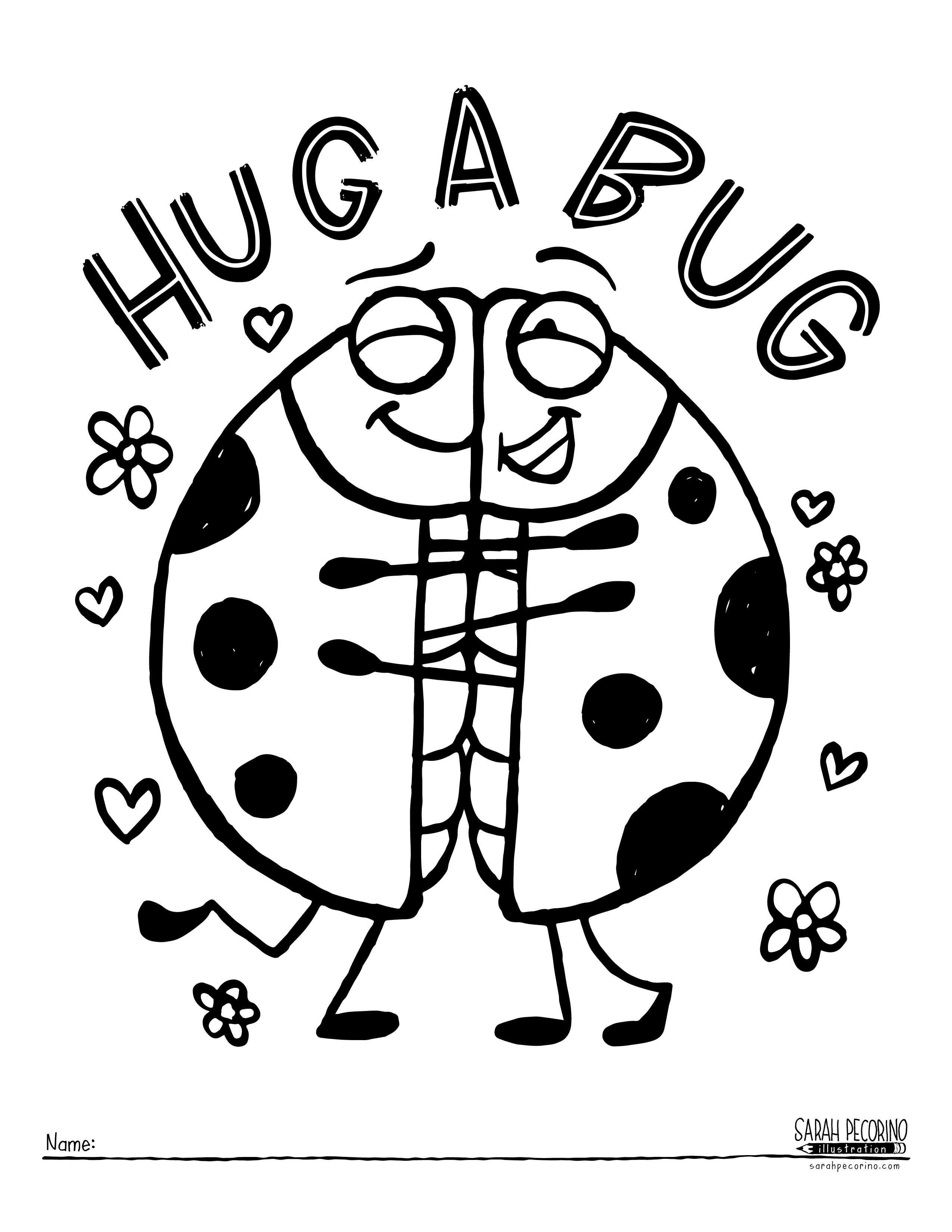 Earth day coloring page â blog â sarah pecorino illustration