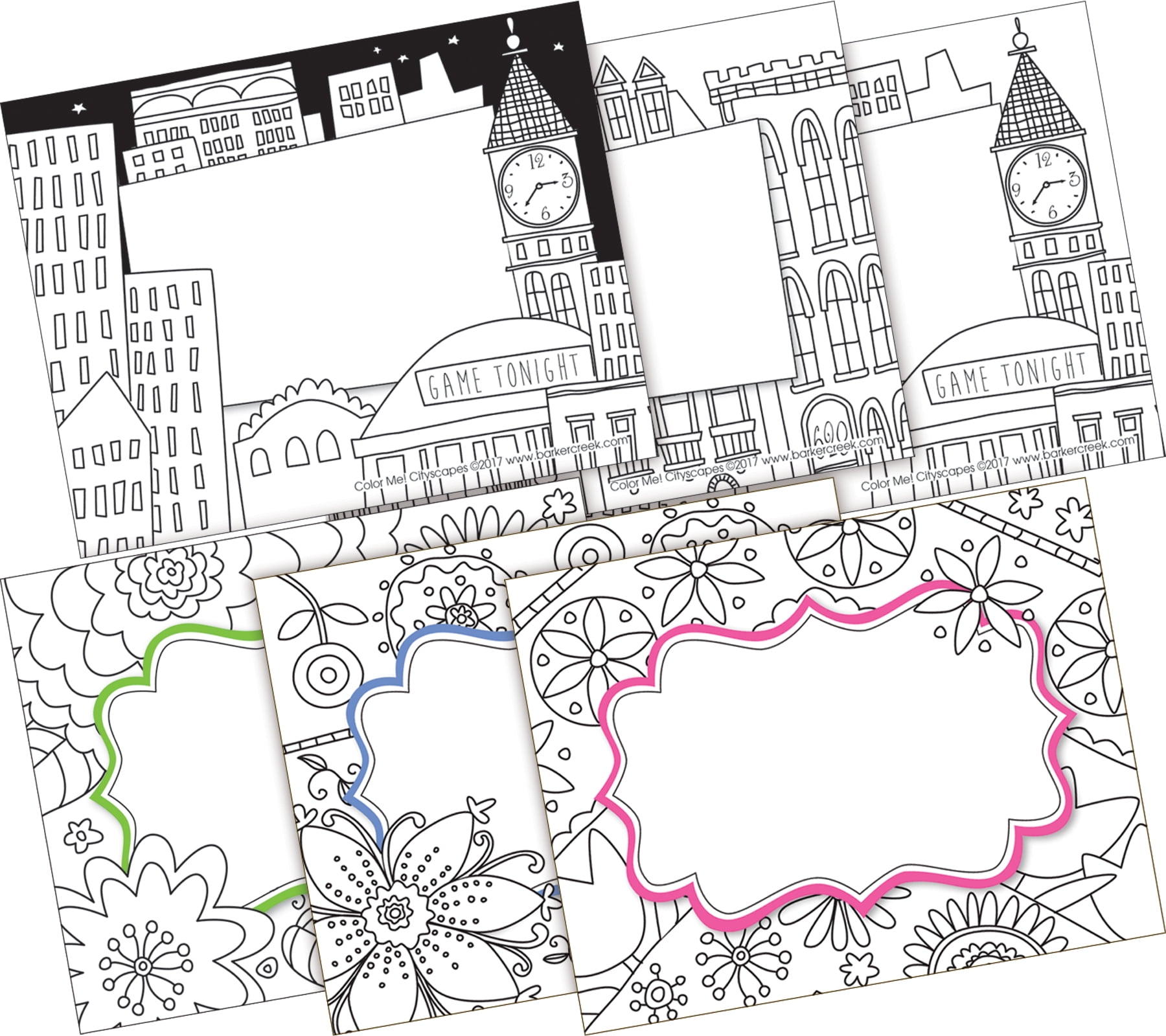 Barker creek name tags ì color me ì set of designs