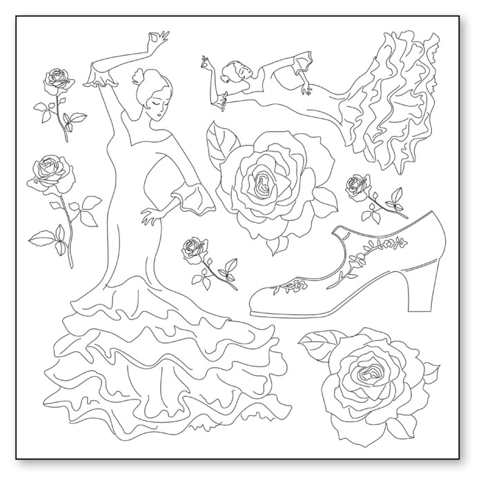 Silhouette art napkin