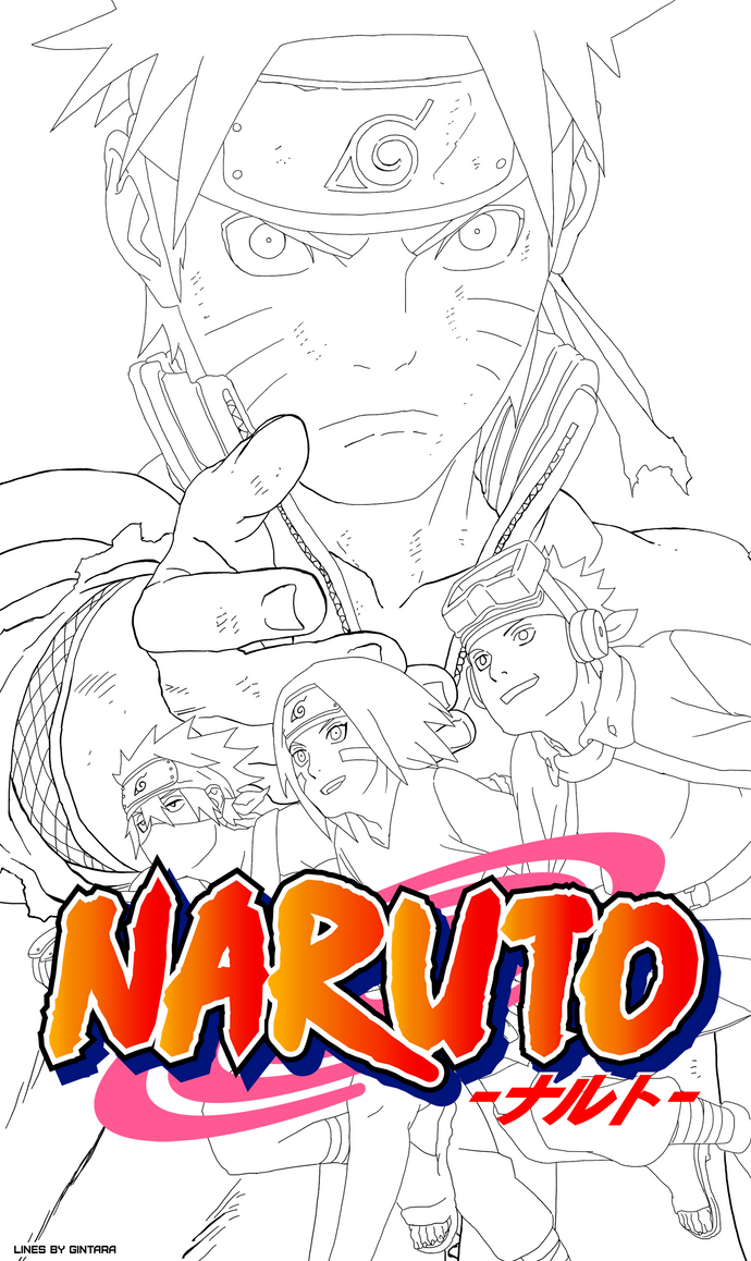 Naruto volume cover lines by gtcolors on