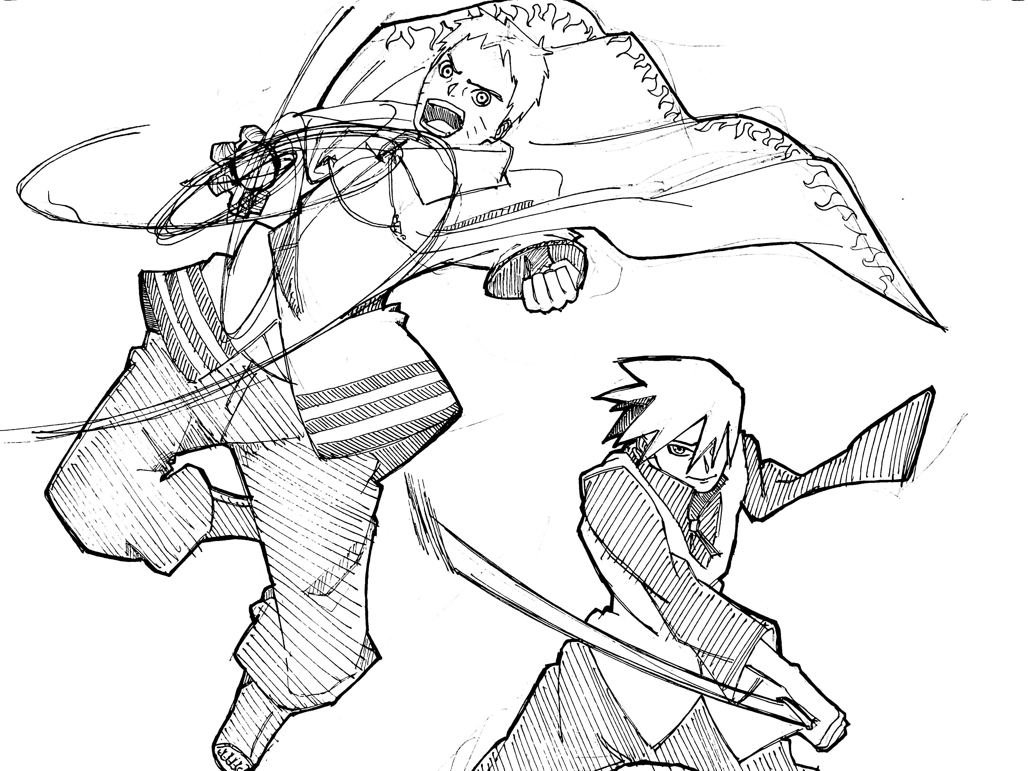 Wanted to make some drawings from one of my favorite animated fights in the show what do you guys think rnaruto