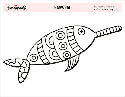 These narwhal coloring pages are proof narwhals are the coolest sea creatures