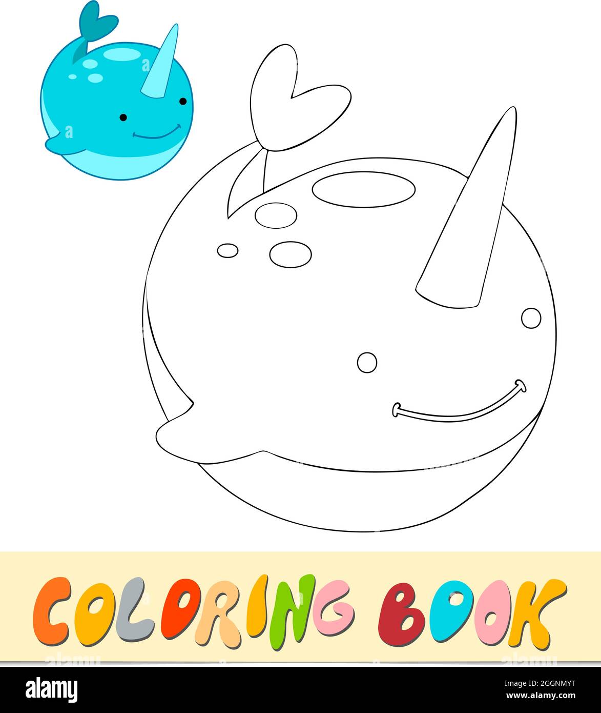 Narwhal animal vector hi
