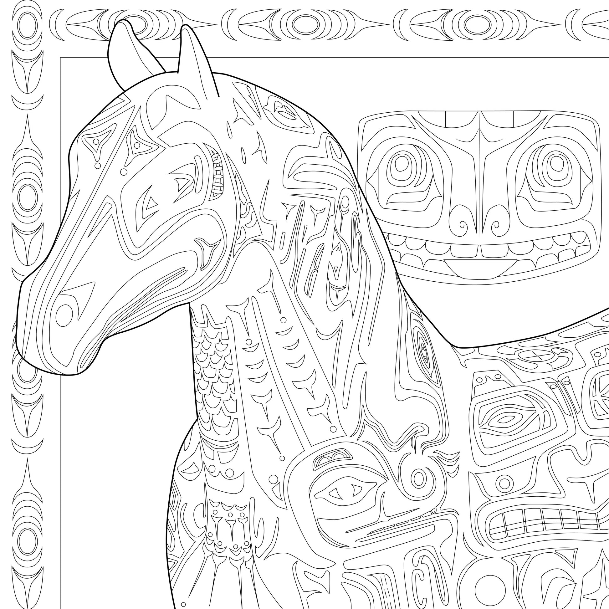 The trail of painted ponies adult coloring book