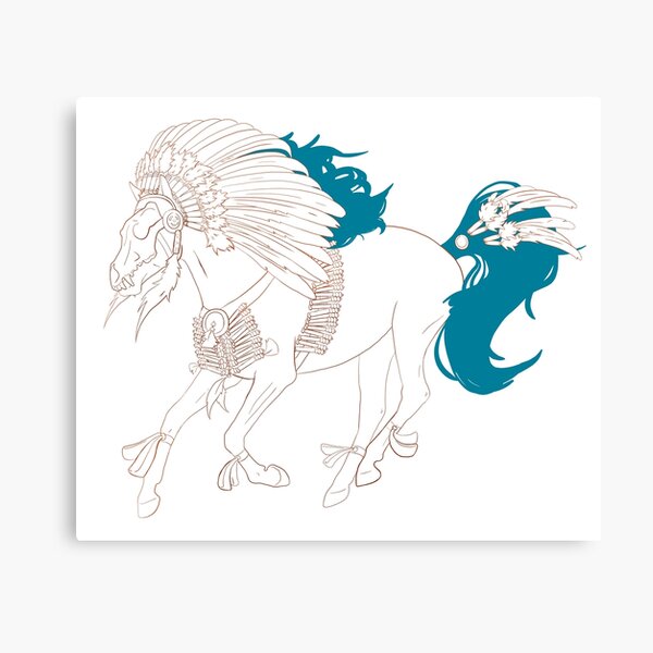 Native american war horse canvas prints for sale