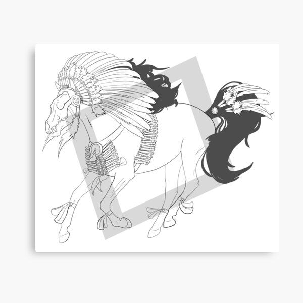Native american war horse canvas prints for sale