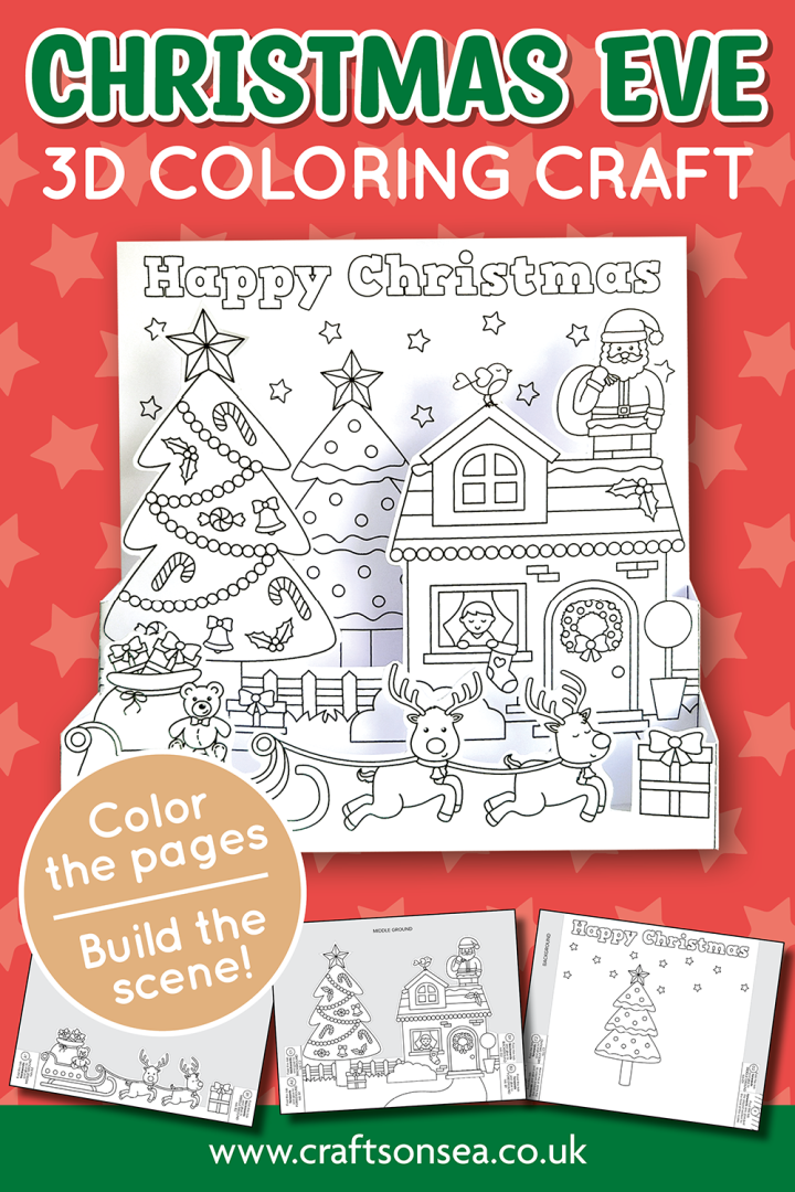 Free christmas scene craft printable
