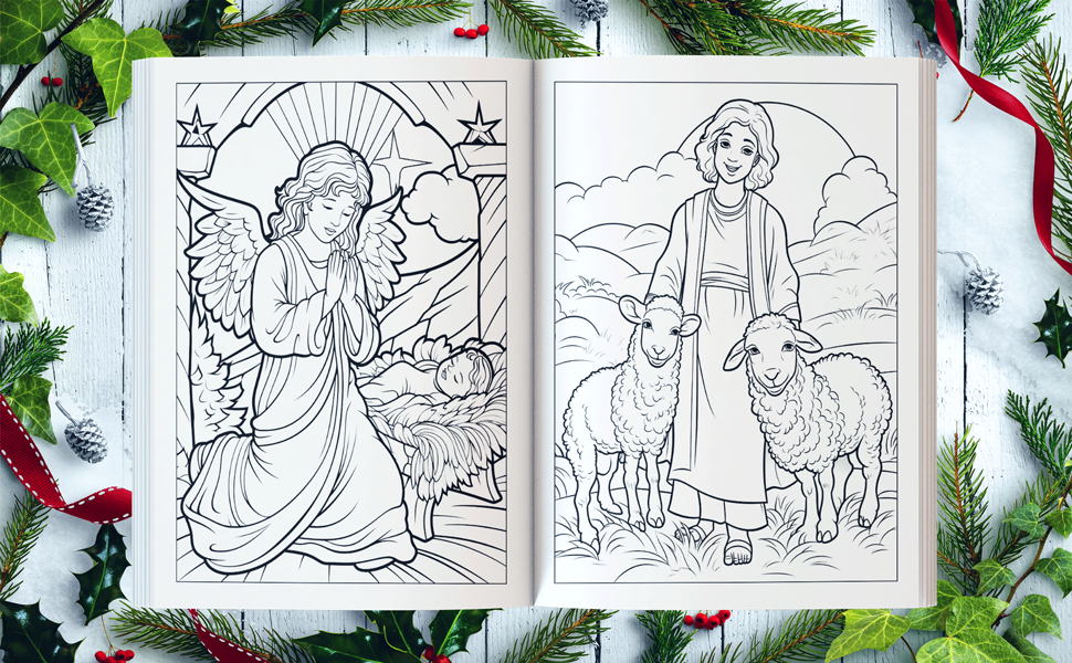 Behold the king coloring book christmas story of nativity scenes of jesus and family time for adults kids teens and seniors johnson christine books