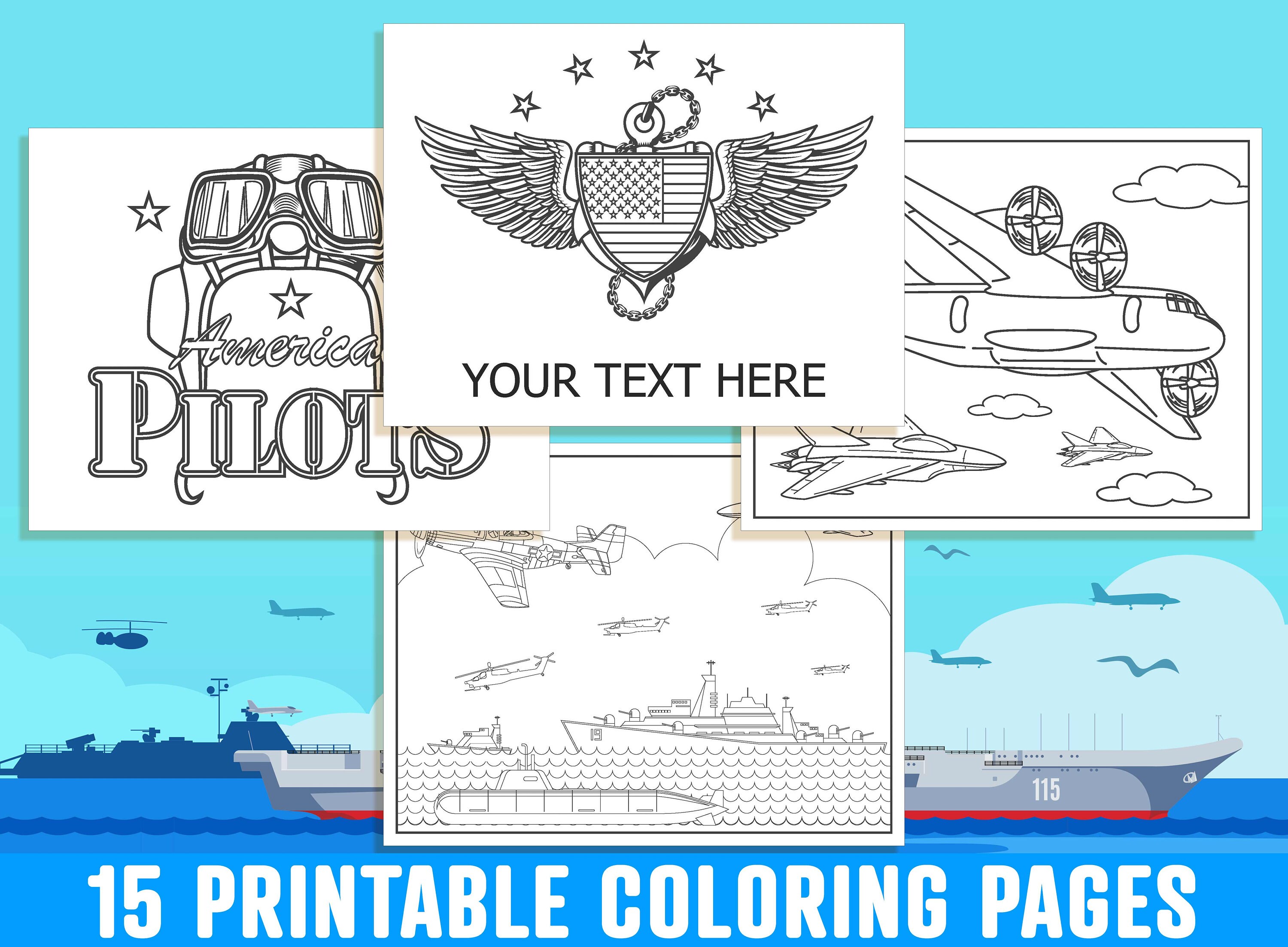Navy coloring pages printable us navy coloring pages for kids boys girls teens adults navy party activity pdf instant download