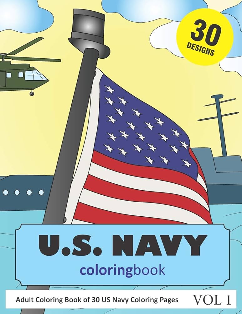 Us navy coloring book coloring pages of us navy designs in coloring book for adults vol rai sonia books