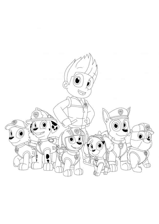 Paw patrol coloring pages