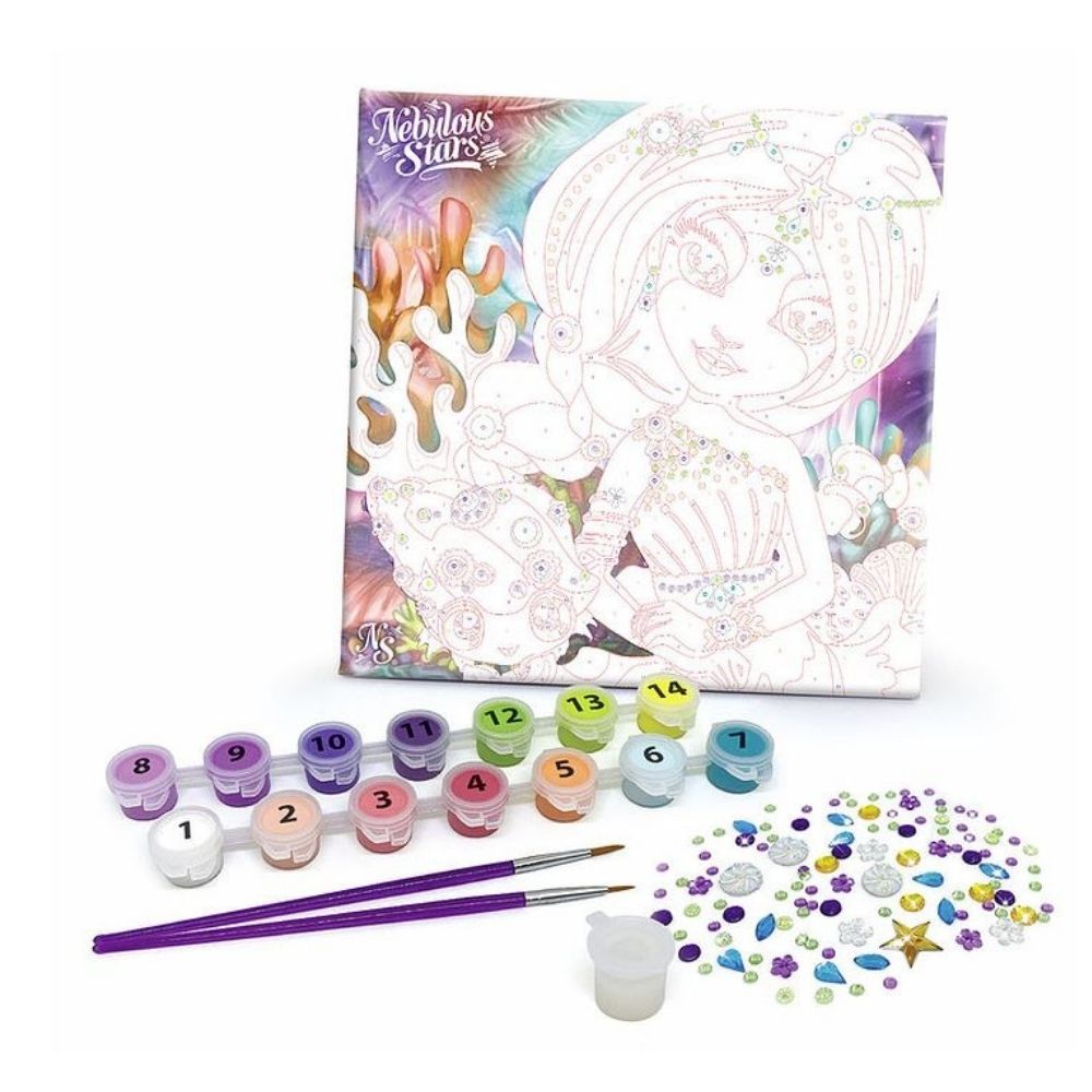 Nebulous stars paint by number canvas