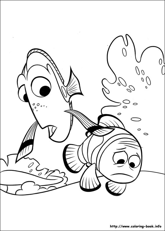 Finding dory coloring picture