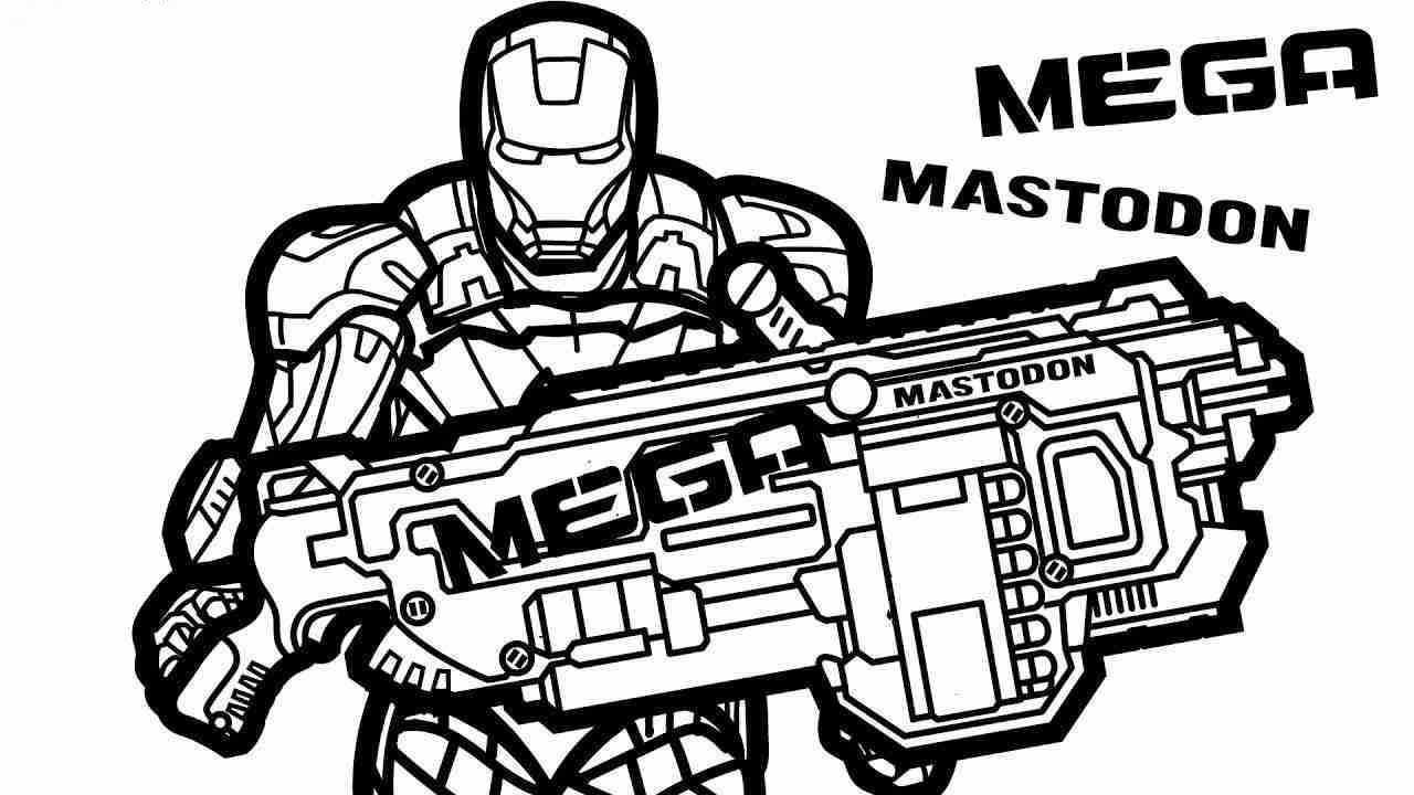 Nerf gun coloring pages