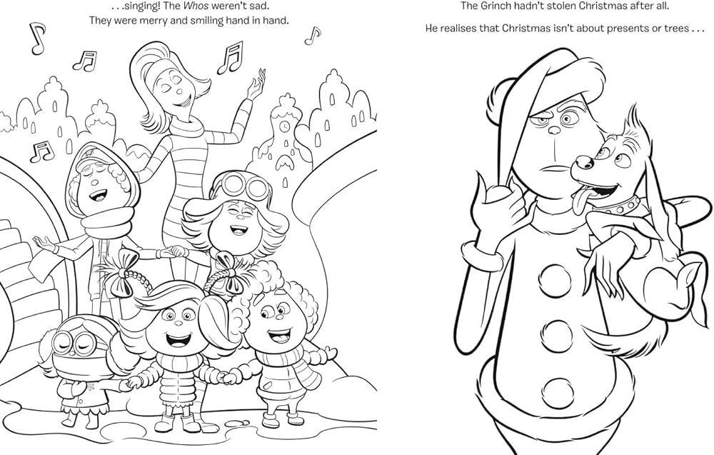 The grinch movie colouring book movie tie